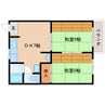 近鉄橿原線/近鉄郡山駅 徒歩10分 2階 築37年 2DKの間取り