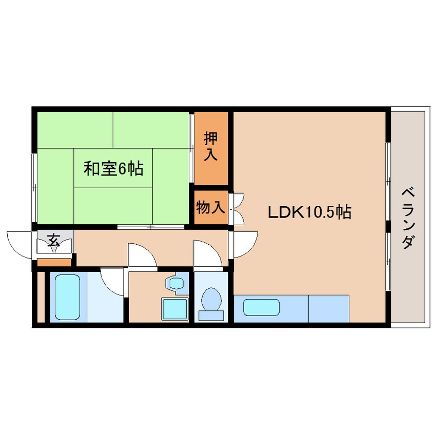 間取図 近鉄橿原線/筒井駅 徒歩8分 2階 築35年