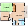 近鉄橿原線/平端駅 徒歩9分 2階 築28年 2LDKの間取り