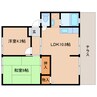 近鉄橿原線/平端駅 徒歩9分 1階 築28年 2LDKの間取り