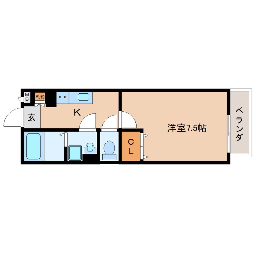 間取図 近鉄橿原線/近鉄郡山駅 徒歩12分 2階 築21年