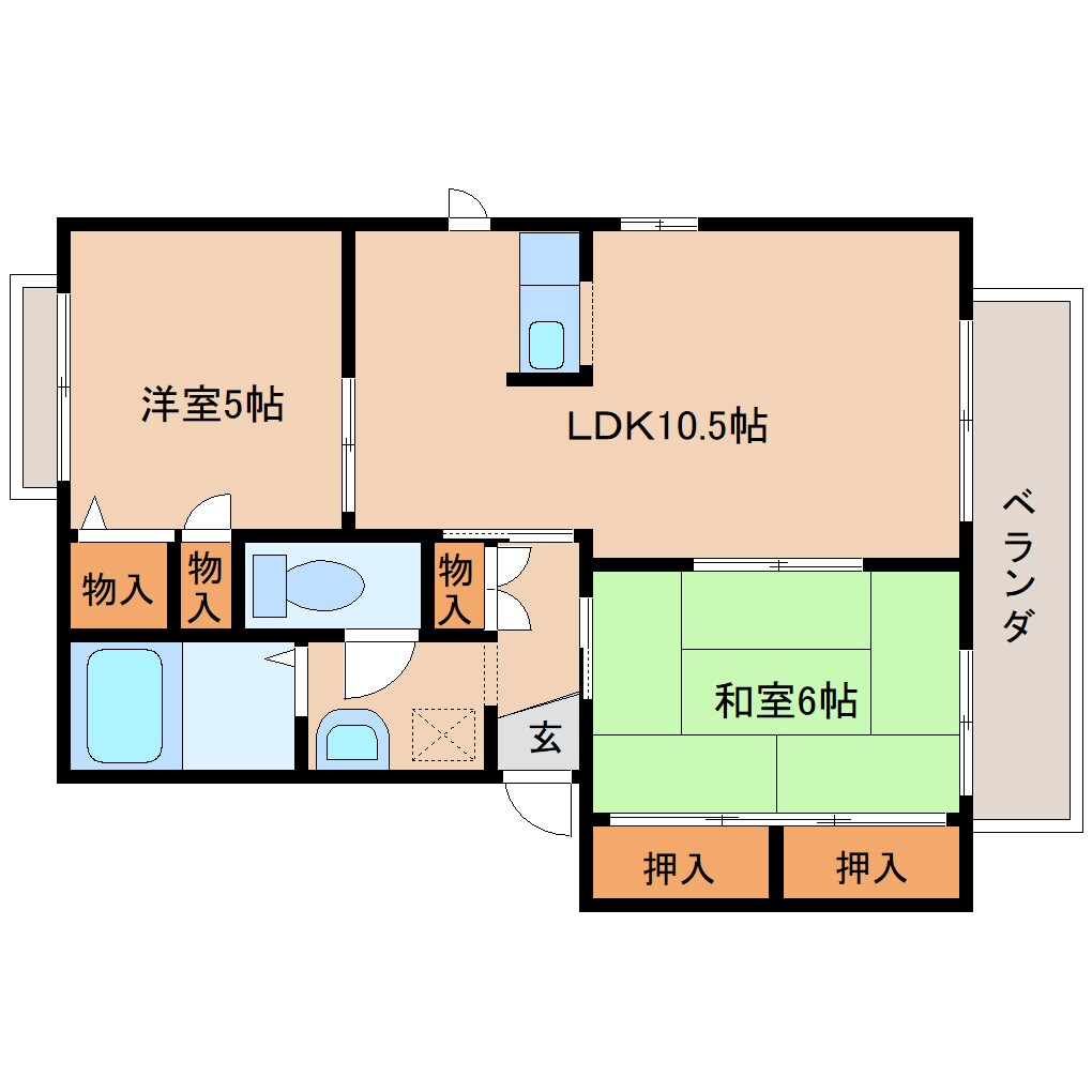 間取り図 近鉄橿原線/九条駅 徒歩13分 2階 築23年