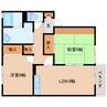 大和路線・関西本線/大和小泉駅 徒歩5分 2階 築25年 2LDKの間取り