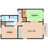 大和路線・関西本線/大和小泉駅 徒歩14分 2階 築25年 2LDKの間取り
