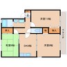 近鉄橿原線/平端駅 徒歩8分 2階 築26年 3DKの間取り