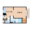 近鉄橿原線/近鉄郡山駅 徒歩10分 2階 築21年 1DKの間取り