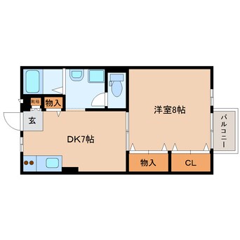 間取図 大和路線・関西本線/大和小泉駅 徒歩4分 2階 築21年