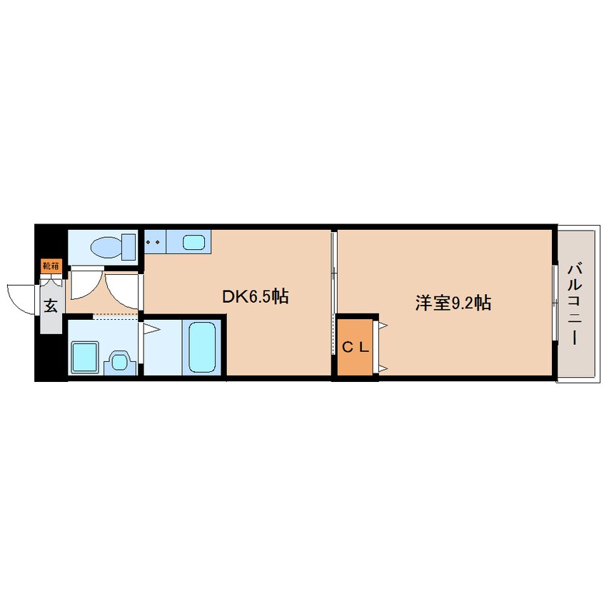 間取図 近鉄橿原線/九条駅 徒歩1分 2階 築20年