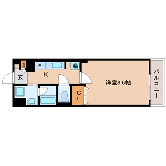 間取図 近鉄橿原線/近鉄郡山駅 徒歩13分 1階 築19年