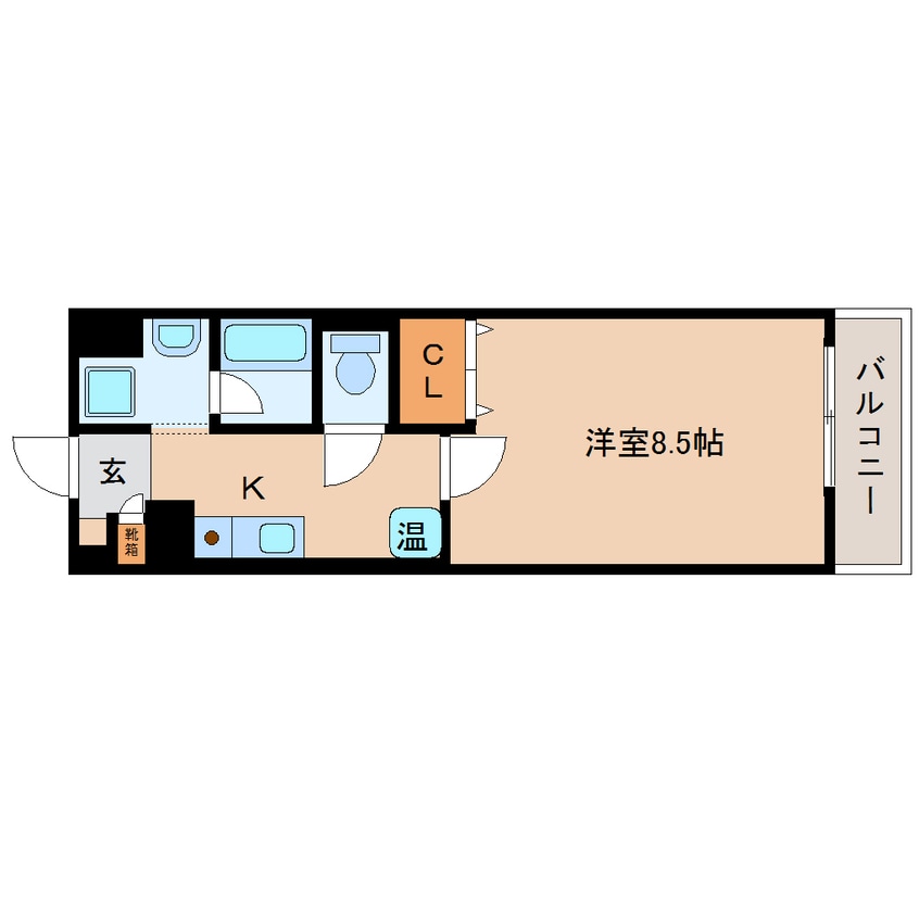 間取図 近鉄橿原線/近鉄郡山駅 徒歩13分 3階 築20年