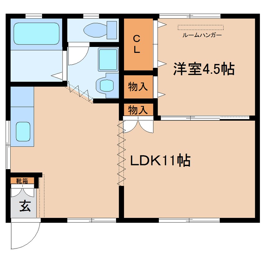 間取図 大和路線・関西本線/郡山駅 徒歩5分 2階 築53年