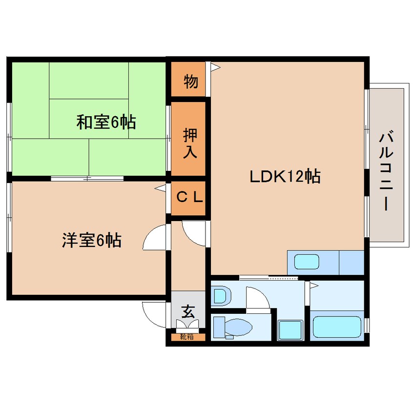 間取図 近鉄橿原線/近鉄郡山駅 徒歩10分 2階 築27年