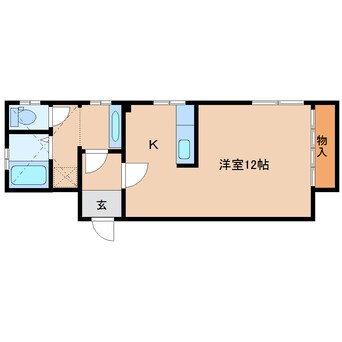 間取図 近鉄橿原線/近鉄郡山駅 徒歩8分 3階 築52年