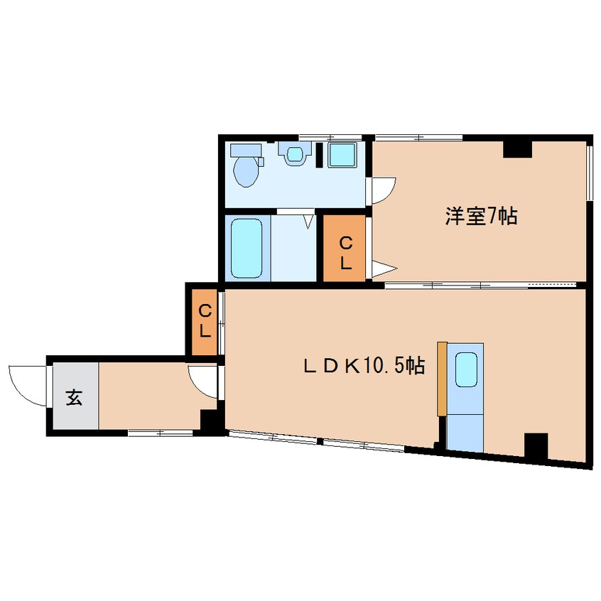 間取図 近鉄橿原線/近鉄郡山駅 徒歩8分 2階 築52年