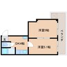 近鉄橿原線/筒井駅 徒歩13分 1階 築32年 2DKの間取り