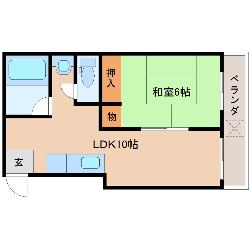 間取図 近鉄橿原線/筒井駅 徒歩13分 1階 築31年