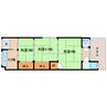 近鉄橿原線/近鉄郡山駅 徒歩12分 1階 築50年 3Kの間取り