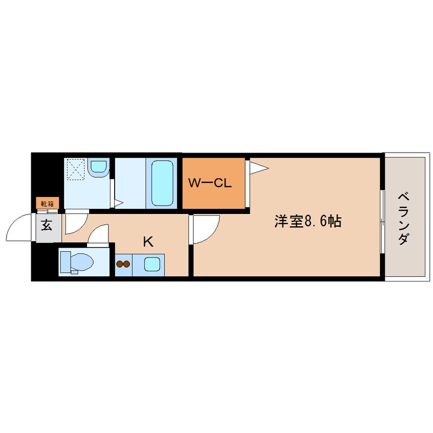 間取図 近鉄橿原線/近鉄郡山駅 徒歩2分 2階 築17年