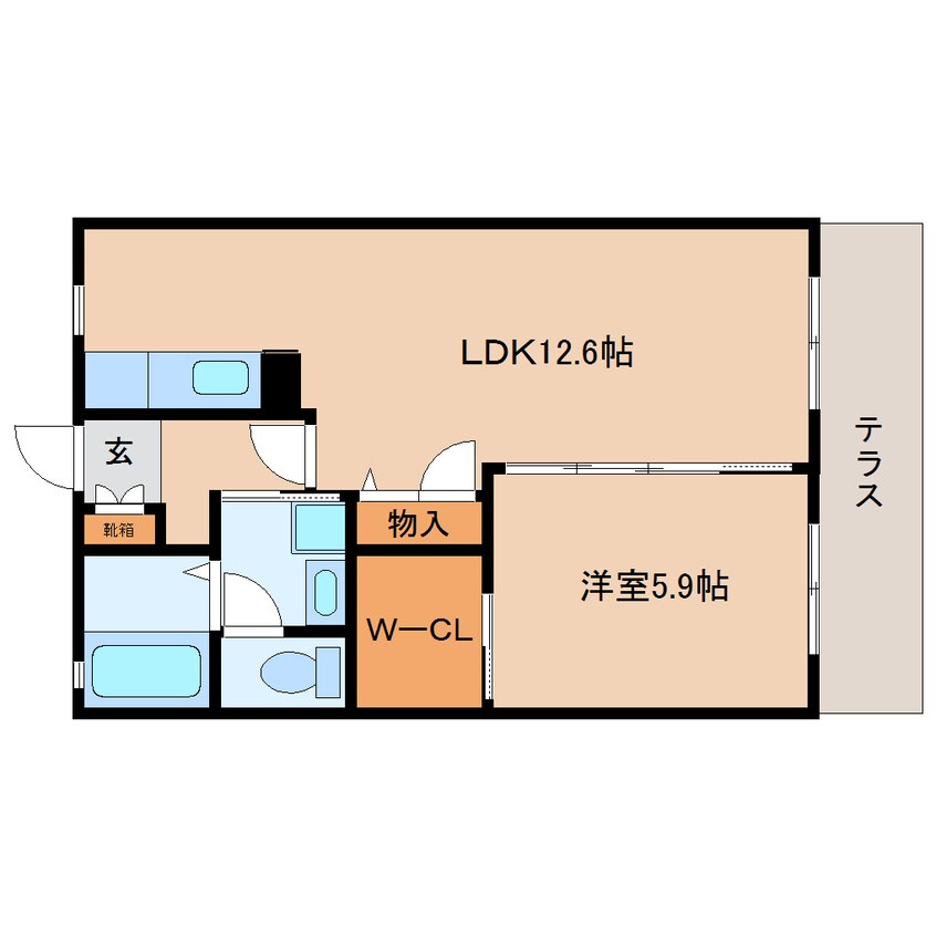 間取図 近鉄橿原線/九条駅 徒歩5分 1階 築17年