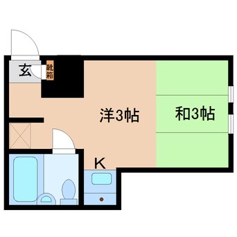 間取図 近鉄橿原線/平端駅 徒歩3分 2階 築36年