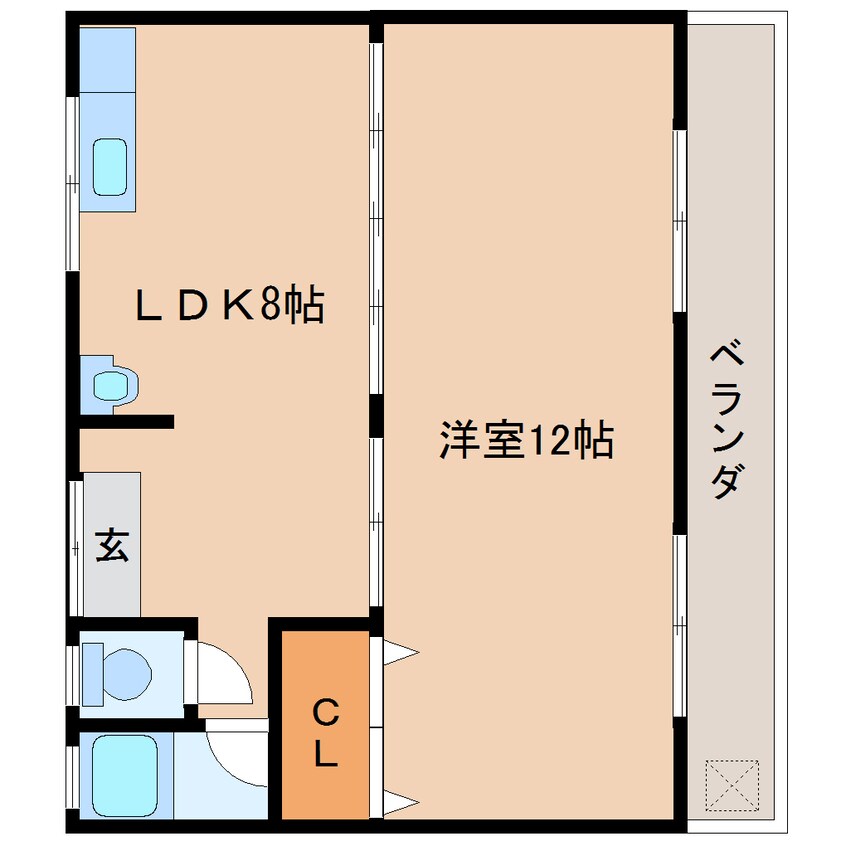 間取図 近鉄橿原線/九条駅 徒歩4分 2階 築35年