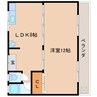 近鉄橿原線/九条駅 徒歩4分 2階 築35年 1LDKの間取り