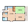 近鉄橿原線/九条駅 徒歩7分 3階 築33年 2LDKの間取り