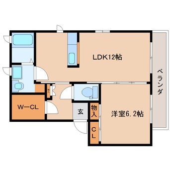間取図 大和路線・関西本線/大和小泉駅 バス10分新町下車:停歩3分 2階 築17年