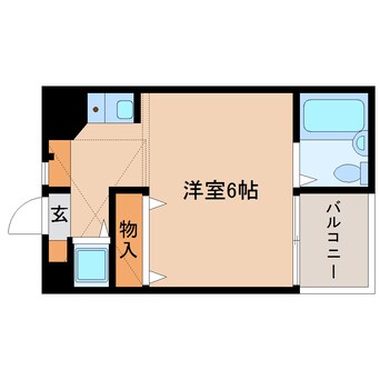 間取図 近鉄橿原線/近鉄郡山駅 徒歩5分 3階 築34年