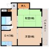 近鉄橿原線/平端駅 徒歩2分 4階 築35年 2DKの間取り