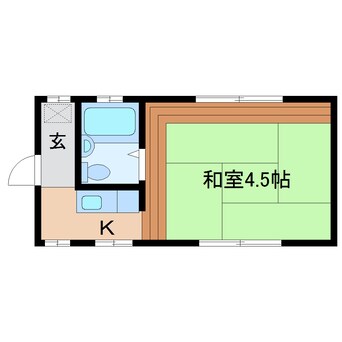 間取図 近鉄橿原線/九条駅 徒歩18分 2階 築36年