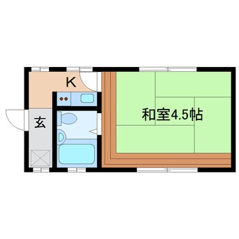 間取図 近鉄橿原線/九条駅 徒歩18分 2階 築37年