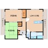 近鉄橿原線/近鉄郡山駅 徒歩8分 3階 築41年 2LDKの間取り