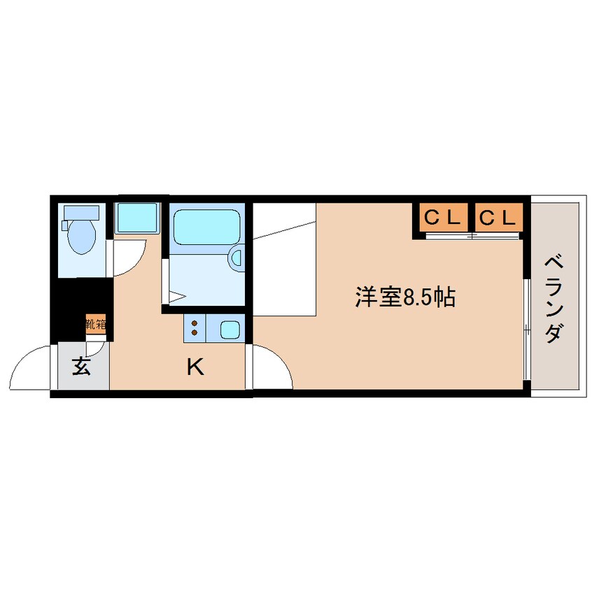 間取図 近鉄橿原線/九条駅 徒歩3分 2階 築15年