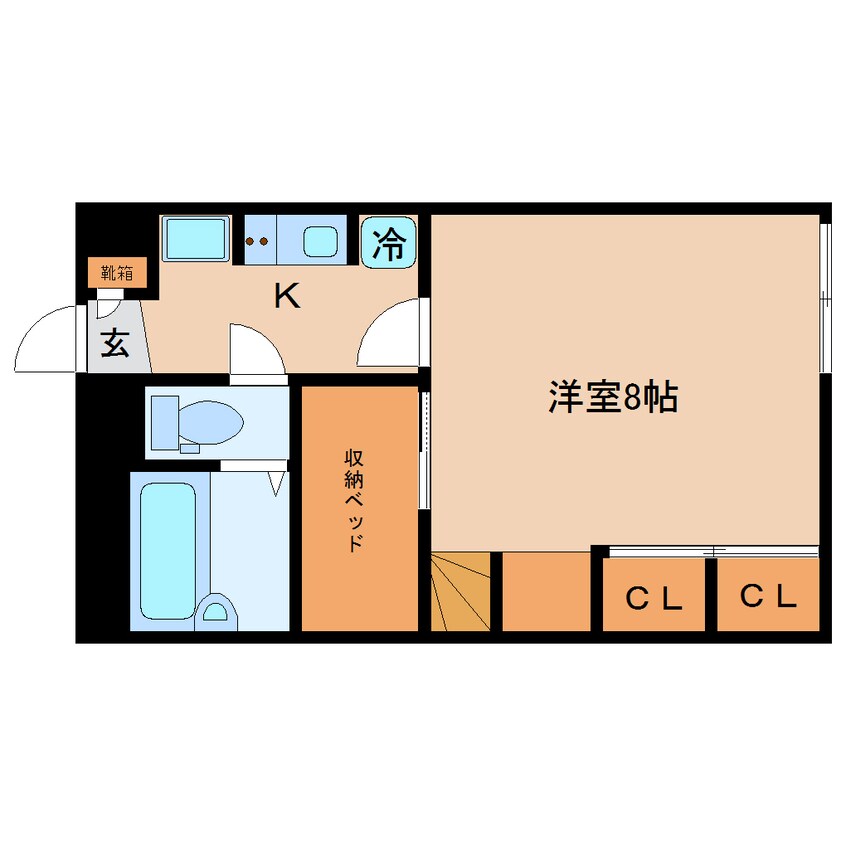 間取図 近鉄橿原線/近鉄郡山駅 徒歩4分 2階 築16年