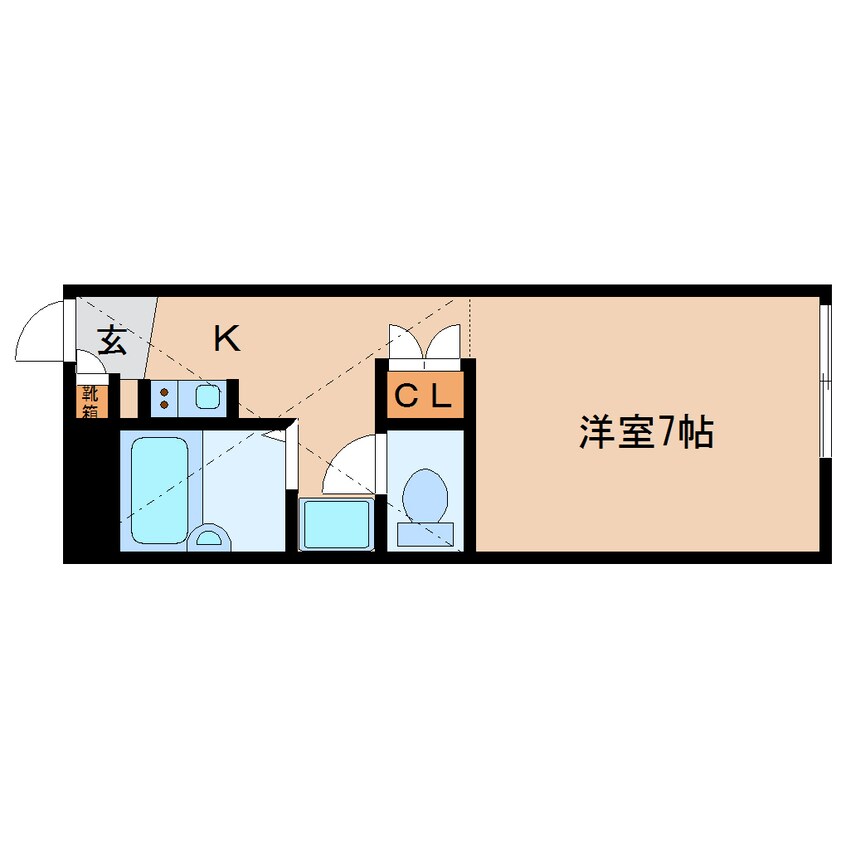 間取図 近鉄橿原線/近鉄郡山駅 徒歩7分 1階 築25年