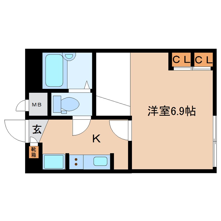 間取図 近鉄橿原線/近鉄郡山駅 徒歩7分 2階 築22年