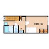 近鉄橿原線/近鉄郡山駅 徒歩11分 2階 築21年 1Kの間取り