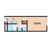 大和路線・関西本線/大和小泉駅 徒歩6分 2階 築26年 1Kの間取り