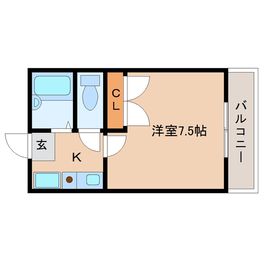 間取図 大和路線・関西本線/大和小泉駅 徒歩4分 2階 築26年