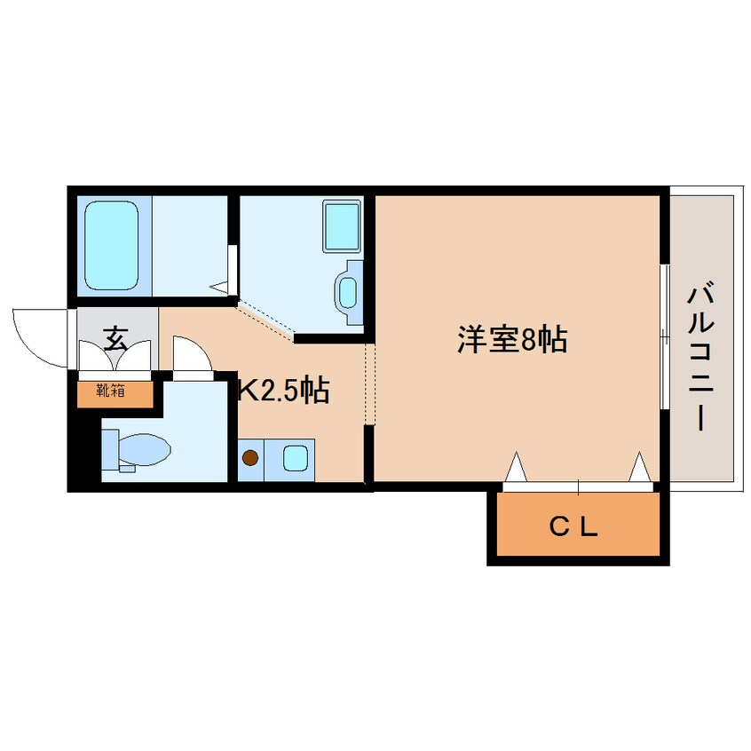 間取図 近鉄橿原線/近鉄郡山駅 徒歩5分 2階 築22年