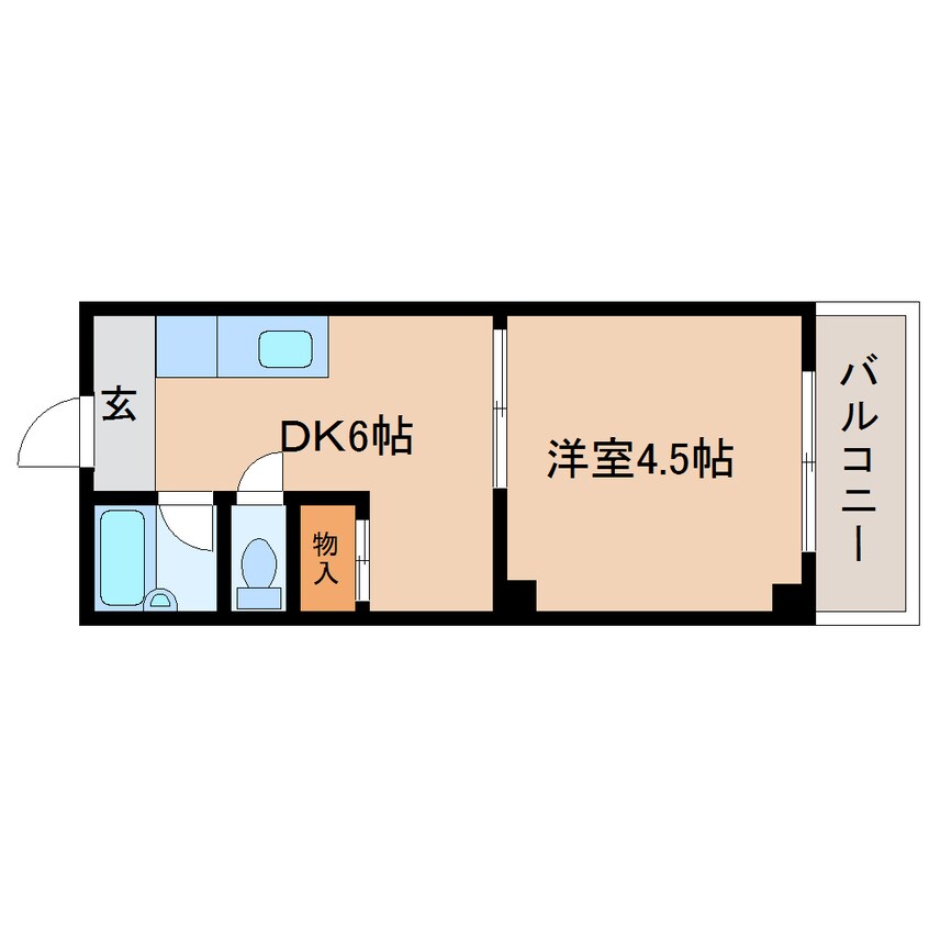 間取図 近鉄橿原線/筒井駅 バス13分シャープ前下車:停歩1分 2階 築32年