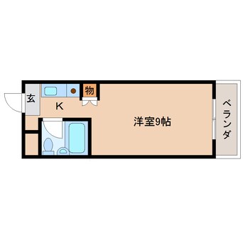 間取図 近鉄橿原線/近鉄郡山駅 徒歩8分 1階 築35年