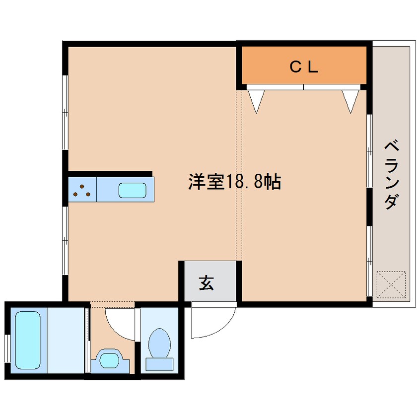 間取図 近鉄橿原線/平端駅 徒歩10分 3階 築52年