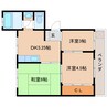 近鉄橿原線/平端駅 徒歩10分 2階 築53年 3DKの間取り