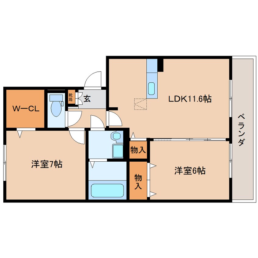 間取図 大和路線・関西本線/大和小泉駅 徒歩2分 1階 築14年