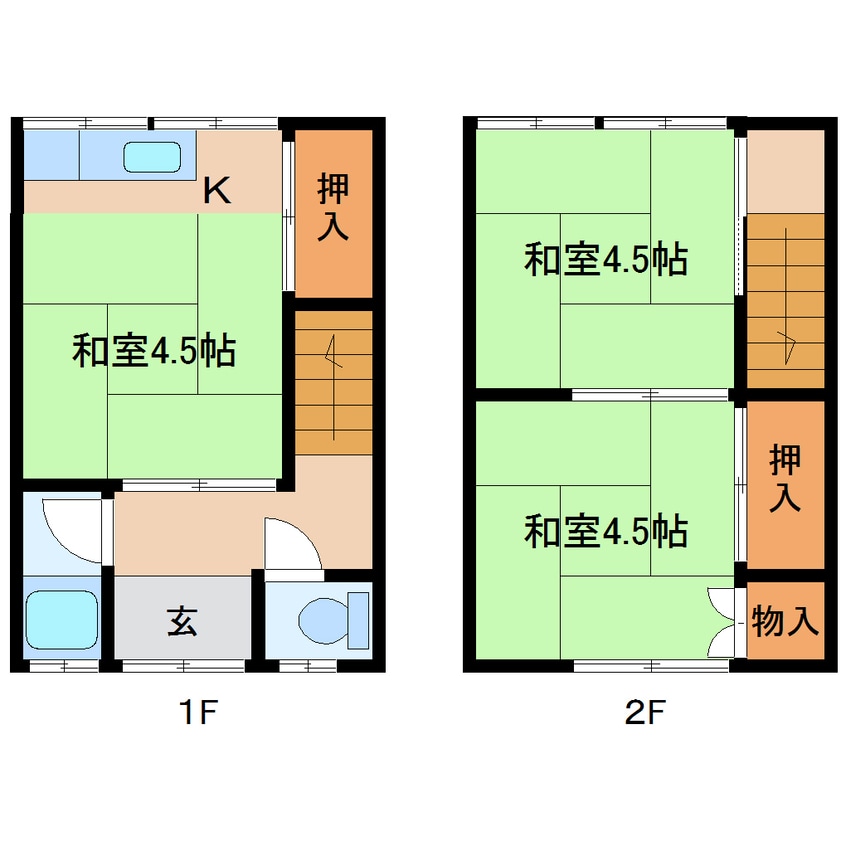 間取図 近鉄橿原線/近鉄郡山駅 徒歩8分 1階 築53年