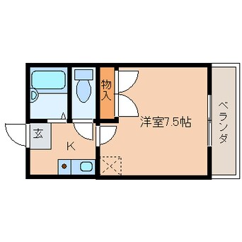 間取図 大和路線・関西本線/大和小泉駅 徒歩12分 2階 築27年