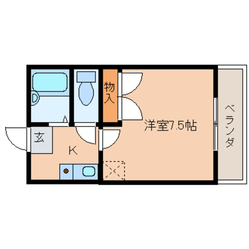 間取図 大和路線・関西本線/大和小泉駅 徒歩12分 2階 築27年