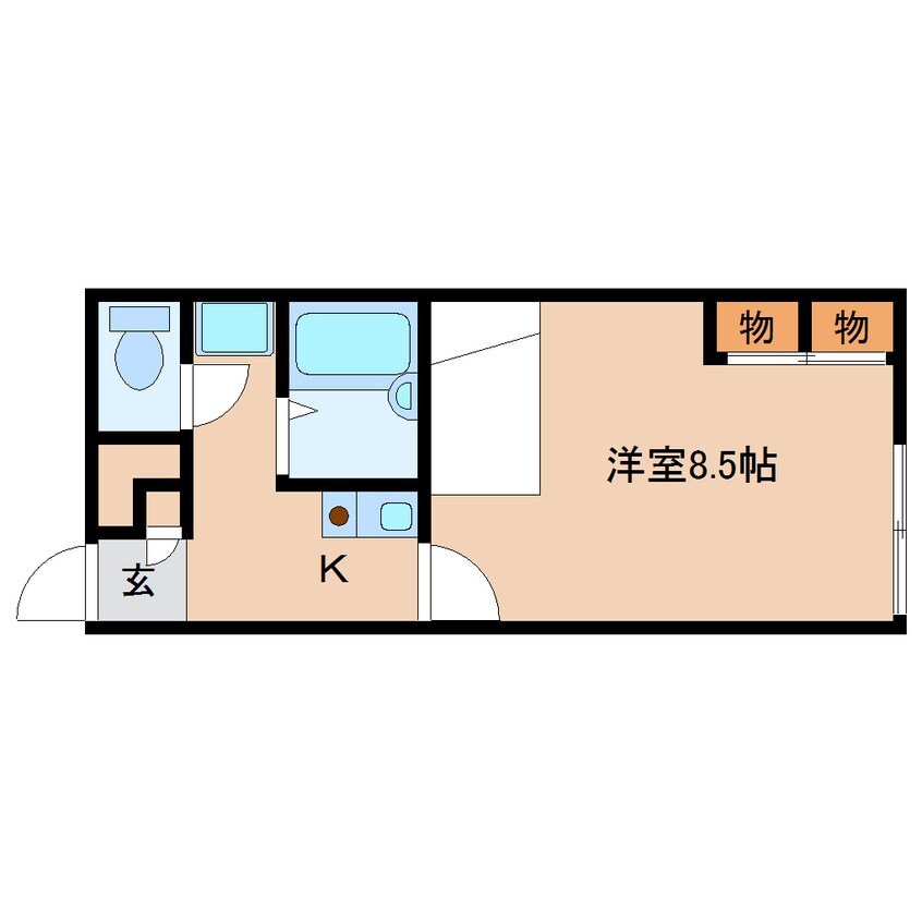 間取図 大和路線・関西本線/大和小泉駅 バス15分新町下車:停歩3分 1階 築23年